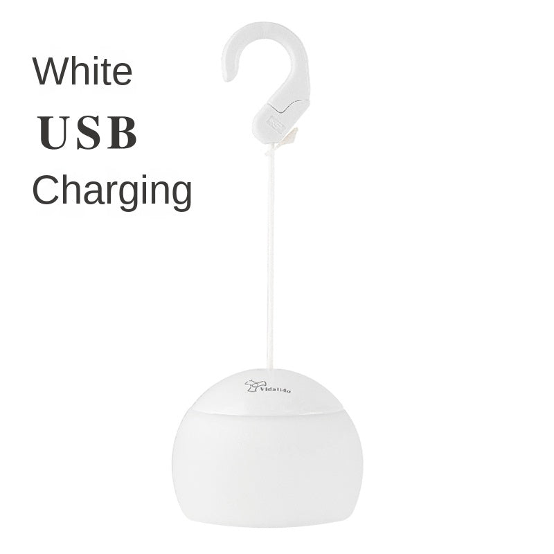 Vidalido Hanging Lamp Outdoor Portable Ultralight Atmosphere Ambient LED Warm Light Lantern Waterproof USB Charging Camping Travel Tent Lighting ABS TPR