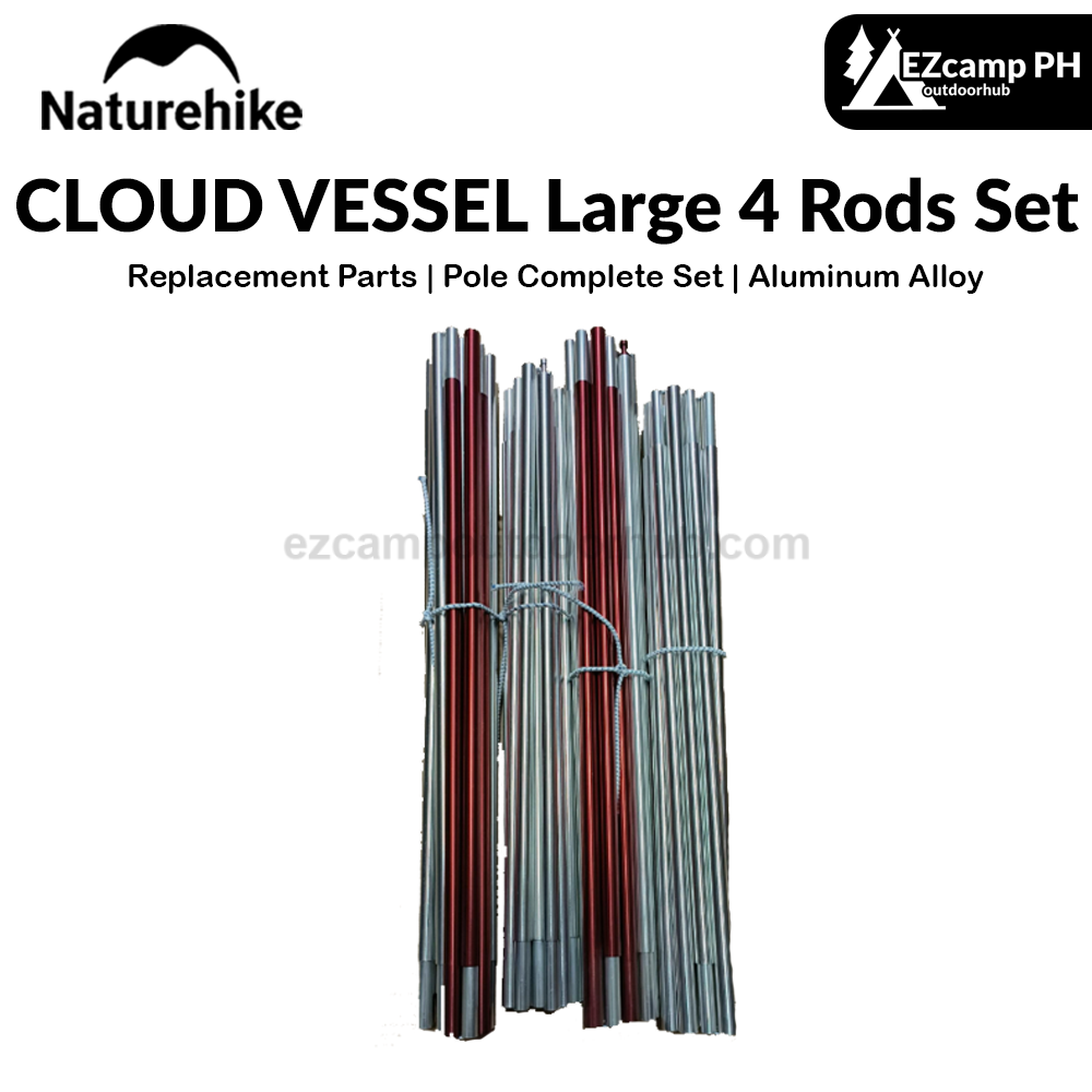 Naturehike CLOUD VESSEL Large Medium 4 3 Rods Complete Set of Poles Replacement Parts