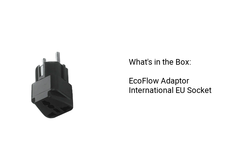 EcoFlow International EU Socket Adaptor Portable Lightweight Multipurpose Adapter Accessories Universal Compatibility Efficient Charging