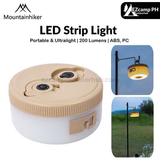 Mountainhiker LED Strip Light Portable Ultralight Colorful String Ambient Lighting Decorative Lamp Lantern USB Charging Camping 1500mAh IPX4 Waterproof
