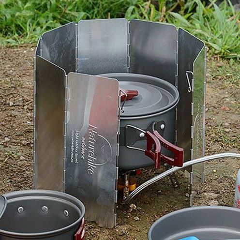 Naturehike Slice Plates Aluminum Alloy Outdoor Cooking Windshield Wind Screen Shield Breaker Folding Board Gas Stove Fire Cook Windscreen Deflector
