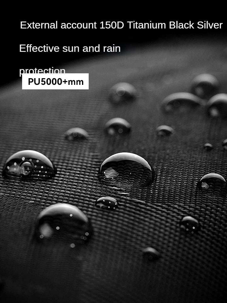 Blackdog MOUNT HAVEN 6.8 Cabin Style Black Tent Large 19.2m² Space for 4-5 Person Titanium Black Coated Waterproof shanting