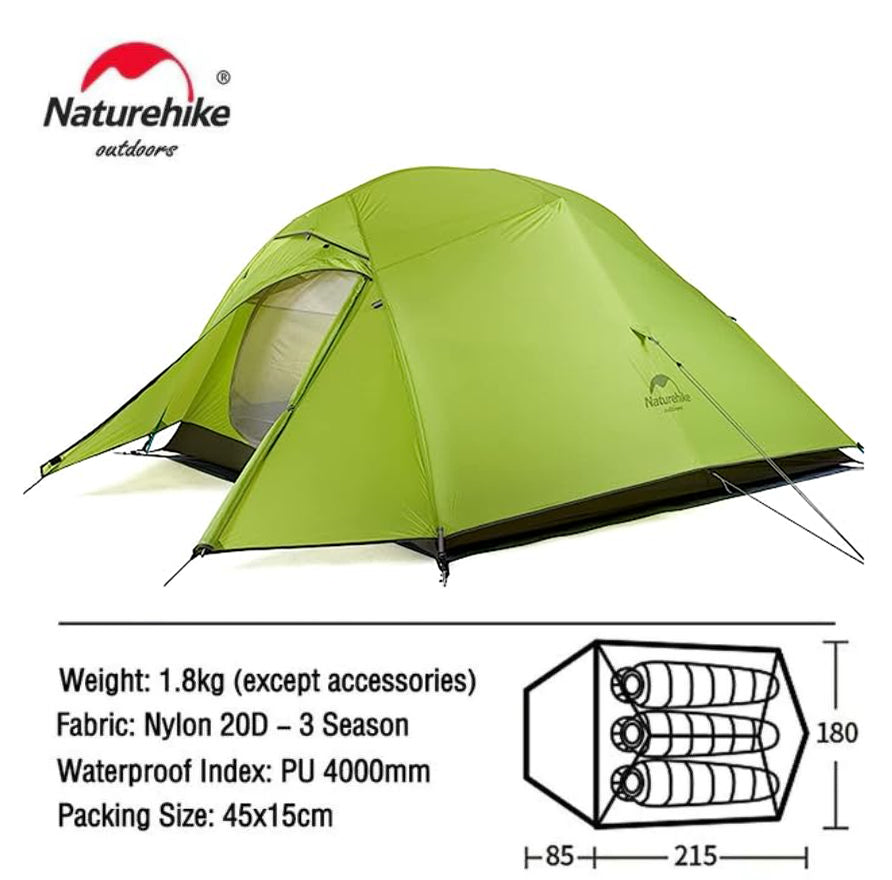 Naturehike 2026 CLOUD UP BASE / PRO / UL 1 2 3 Person Portable Ultralight Outdoor Camping Waterproof 3 Season Camp Tent Upgraded