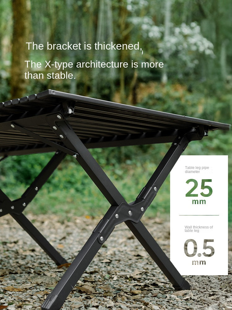 Naturehike STAR JANE T01 Egg Roll Table Portable Foldable Small Medium Large Sizes 150kg Max Load Folding Table Carbon Steel Black Khaki Carbon Steel Heavy Duty