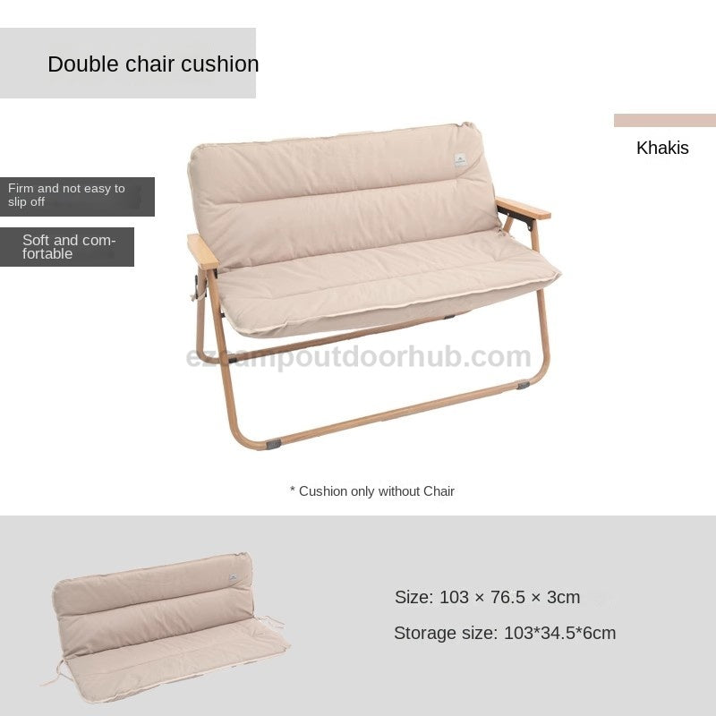 Mountainhiker Double Folding Chair Cover Portable Ultralight Leisure Cotton Pad Love Seat 600D Oxford Cloth With Soft Cushion Cotton Foam Filling 3cm Thick for Outdoor Camping
