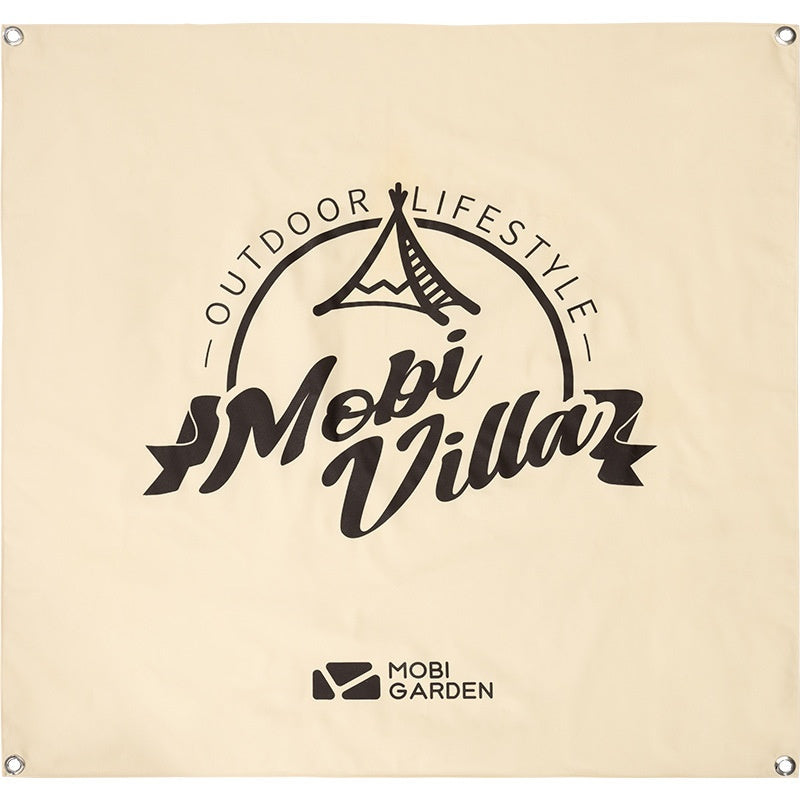 Mobi Garden Square Atmosphere Flag Portable Ultralight Foldable Decor Flag Brand Series Aesthetic Wear & Tear Resistance Outdoor Camping Decoration Setup