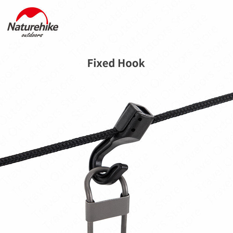Naturehike 4.3m Multi-Functional Hanging Rope Portable Adjustable Awning Windproof Camping Accessories Outdoor Travel Canopy Tarp Pole Hang String Hook