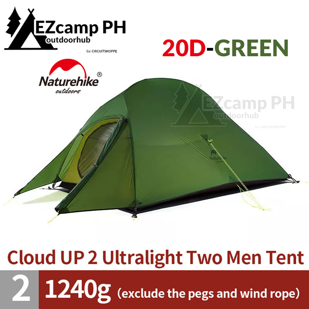 Naturehike Cloud Up Series 1 2 3 Person Portable Ultralight Weight Outdoor Camping Hiking Cycling Waterproof 3 Season Camp Tent in 210T 20D Upgraded