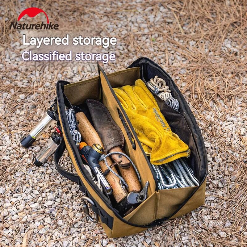 Naturehike Folding Tool Storage Bag Portable Multiple Purpose Hand Carry Bags Camping Tent Accessories Organizer Tool Kits Hiking Outdoor Picnic Travel Bag Heavy Duty Original Nature Hike