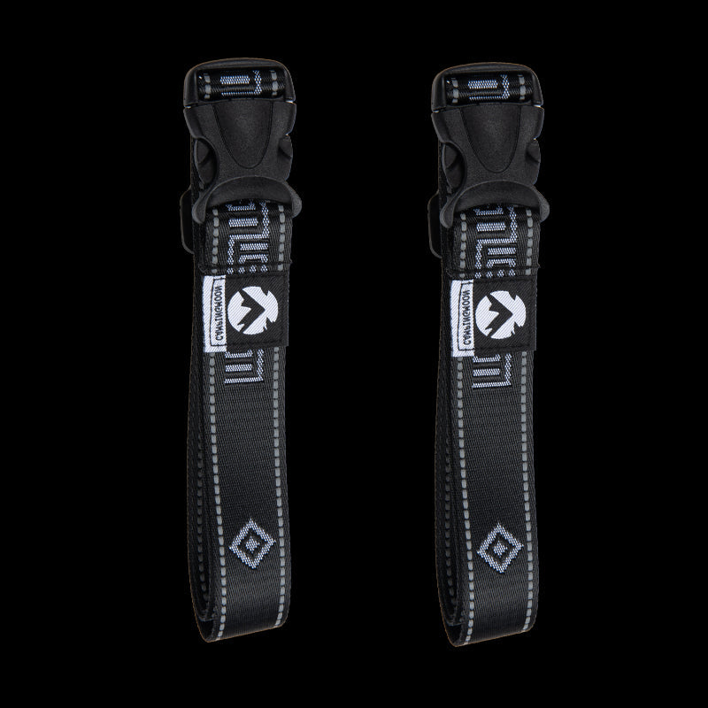 CAMPINGMOON T-110 Flat Equipment Binding Belt Black Thick Nylon POM Buckle 145cm Outdoor Camping Luggage Tool Bandage Rope Strap Webbing
