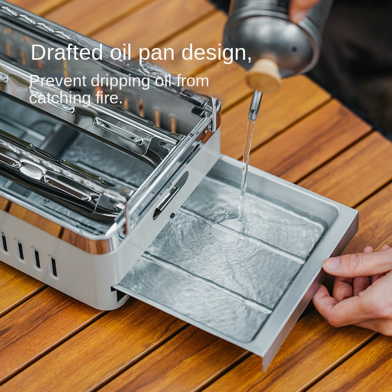 Naturehike WHITE BOAT Series Butane Grill Portable Multifunctional Stove Canister 2.2Kw Fire Power Magnetic Safety Valve Fuel Tank Cassette BBQ Burner