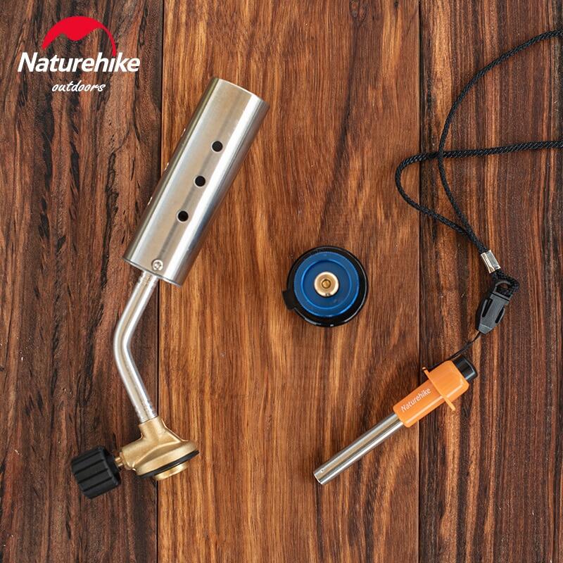 Naturehike Butane Blow Torch Set Portable Lightweight Multifunctional Stove Long Igniter Powerful 7500W Flame Firepower Blowtorch For BBQ With Screw To Nozzle Type Adaptor And Igniter Outdoor Camping Hiking Cooking Burner Picnic Original Nature Hike