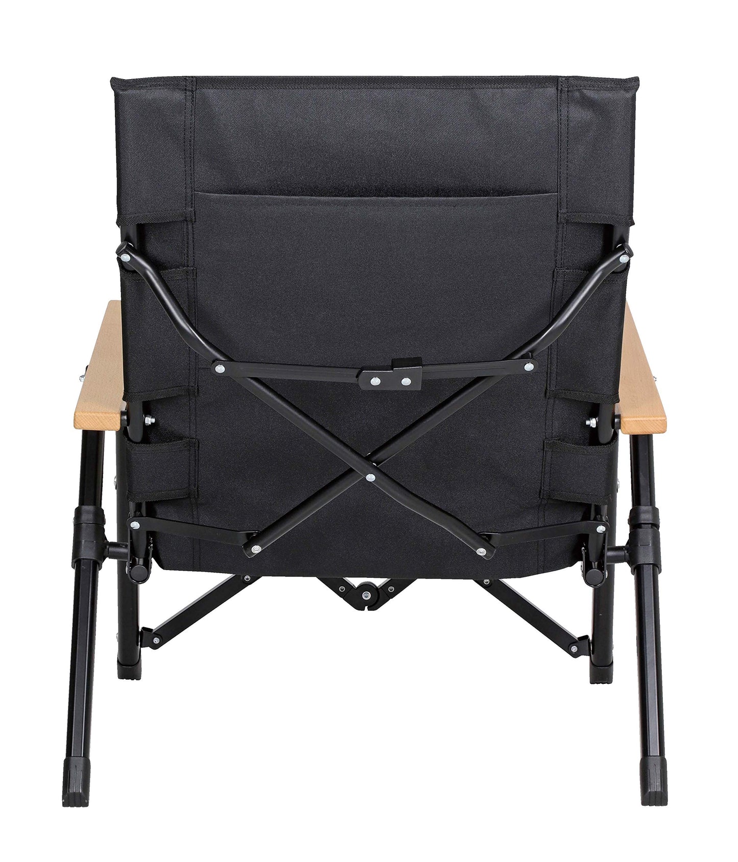CAPTAIN STAG UC-1831 Low Style Comfort Chair Portable Lightweight Black Label Chair With 3 Level Of Reclining Function Folding Outdoor Camping Relax Seat