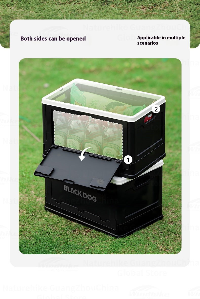 Blackdog ODYSSEY 13L Folding Storage Box Portable Multifunctional Stackable Collapsible Double Door Outdoor Camping Car With Handle PP Food Box