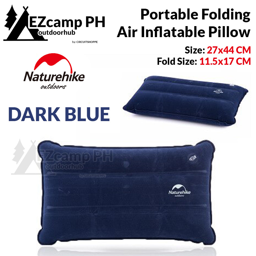 Naturehike Square Inflatable Pillow Portable Air Inflated Pillows Compressed Folding Non Slip Pillow Suede Fabric Use For Travel Outdoor Camping