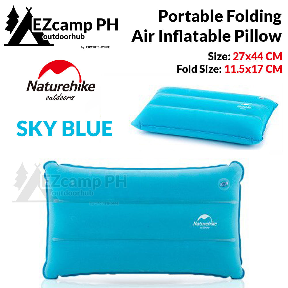 Naturehike Square Inflatable Pillow Portable Air Inflated Pillows Compressed Folding Non Slip Pillow Suede Fabric Use For Travel Outdoor Camping