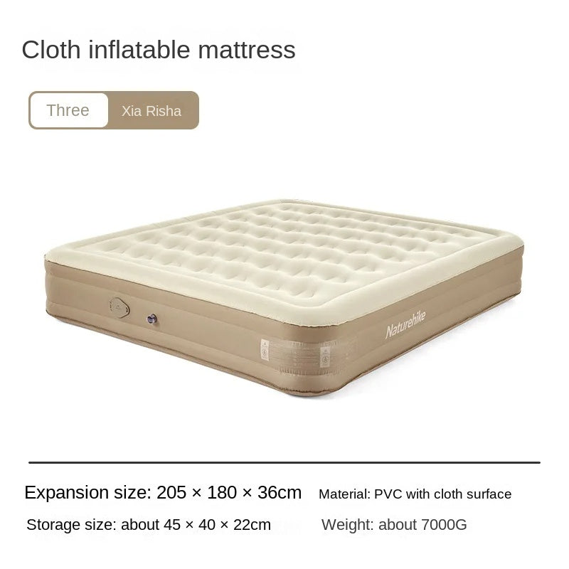 Naturehike 36cm Height Air Inflatable Bed 1P 2P 3P Automatic Self-inflating Electronic USB Chargeable Pump Mats High Sleeping Pad Inflatable Mattress