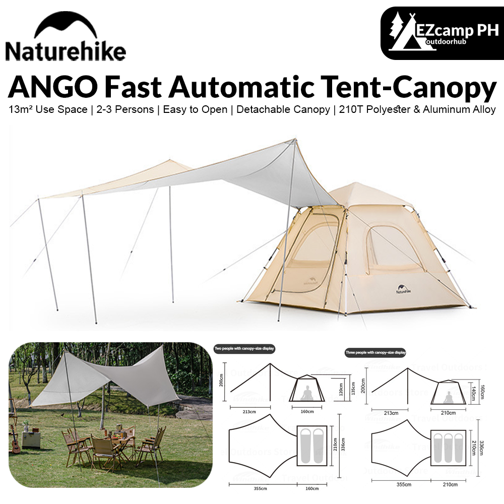 naturehike quick open tent Naturehike ANGO Fast Automatic Tent Detachable Canopy Awning Tarp For – EZcamp Outdoorhub