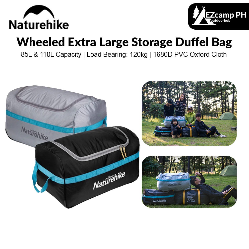 Naturehike Wheeled Large Storage Duffel Bag for Camping Travel 85 110L ezcampphoutdoorhub