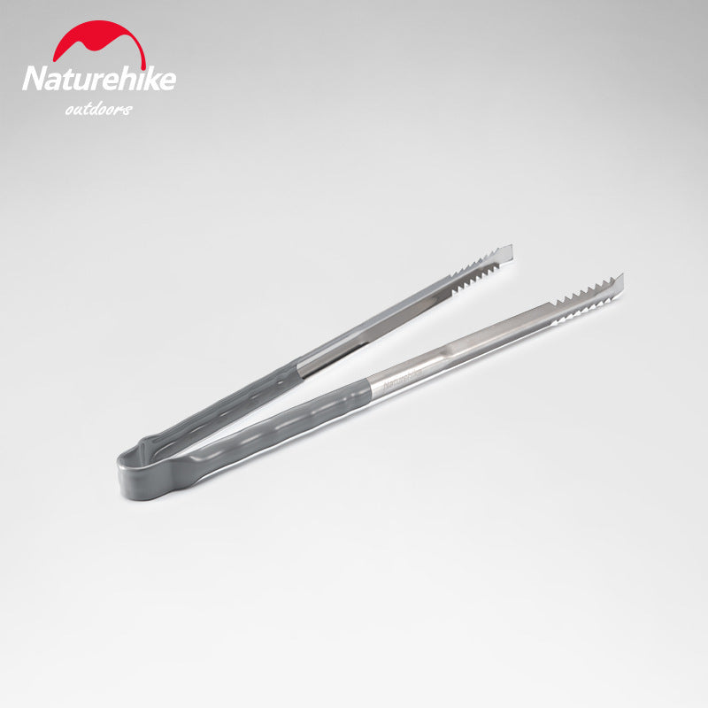 Naturehike Stainless Steel BBQ Grill Tool Utensil Set Spatula Fork Clip Charcoal Tong Oil Brush Outdoor Camping Picnic with Portable Storage Grilling