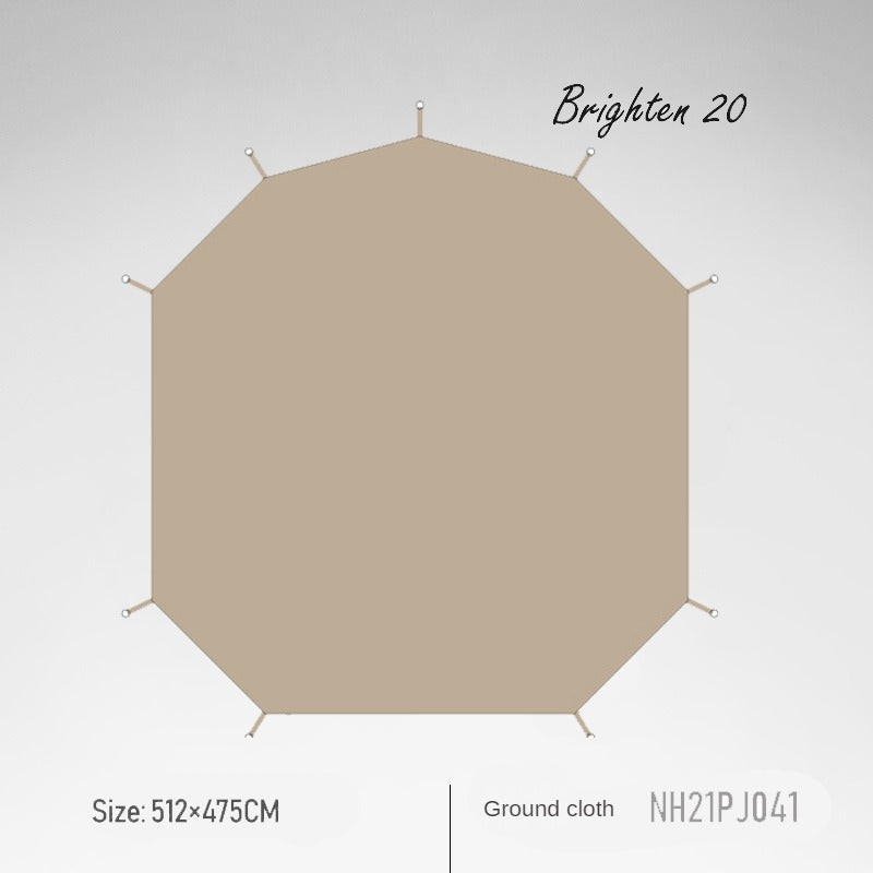 Naturehike Brighten Series 6.4 | 12.3 | 20 Ground Cloth Add-on Camping Damp Proof Mat Thickened Cotton Tent Floor Cloth Tent Accessories