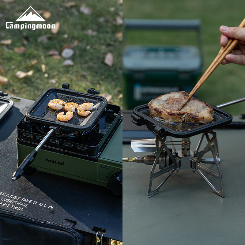 CAMPINGMOON TT-1315 Sandwich Frying Toaster Pan Bread Toast Equipment Aluminum Stainless Steel Split Detachable Non-Stick Double Sided Grill Pan