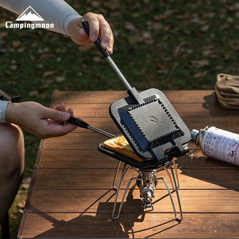 CAMPINGMOON TT-1315 Sandwich Frying Toaster Pan Bread Toast Equipment Aluminum Stainless Steel Split Detachable Non-Stick Double Sided Grill Pan