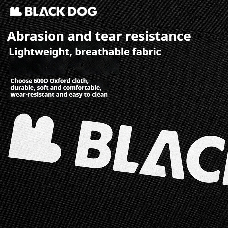 BLACKDOG 2 Person Double Folding Chair Outdoor Portable Sofa 240KG Max Load Foldable Seat Iron Pipe 600D Oxford Cloth Black