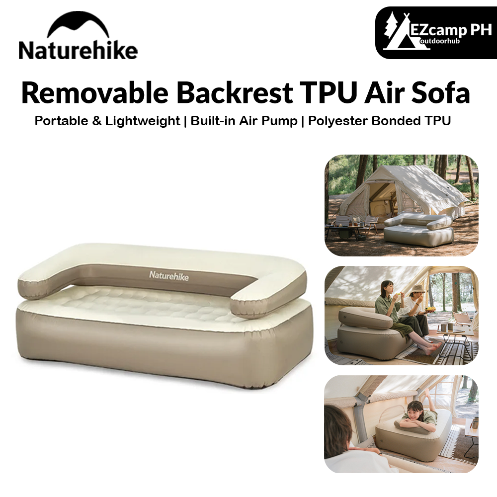 Naturehike Removable Backrest TPU Air Sofa Portable Lightweight Double Inflatable 2 Person Camping Bed Outdoor Mattress 200kg Max Load Multifunction