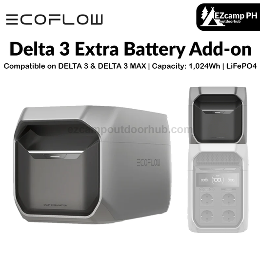 Ecoflow Delta 3 Extra Battery Add-on Portable Lightweight Power Source Battery Backup Energy Storage Emergency Backup
