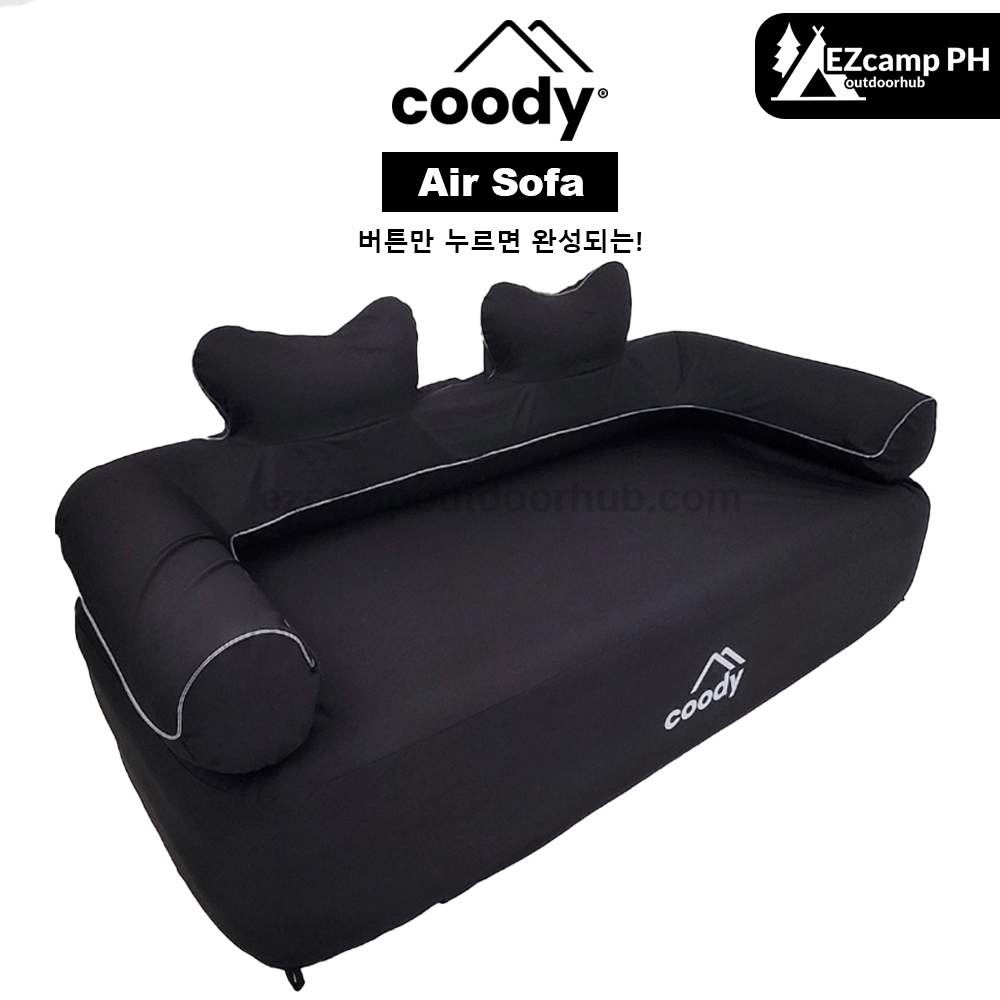 Coody Double Air Sofa Built-in Electric Automatic Air Pump Wireless Inflatable Leisure Lazy Foldable Sofa Love Seat Rechargeable Battery USB Charging