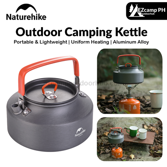 NatureHike 1.1L | 1.45L Outdoor Camping Cookware Kettle Aluminum Alloy Boil Boiling Water Coffee Pot Ultralight Tea Pot Camping Trip Tourism Hiking