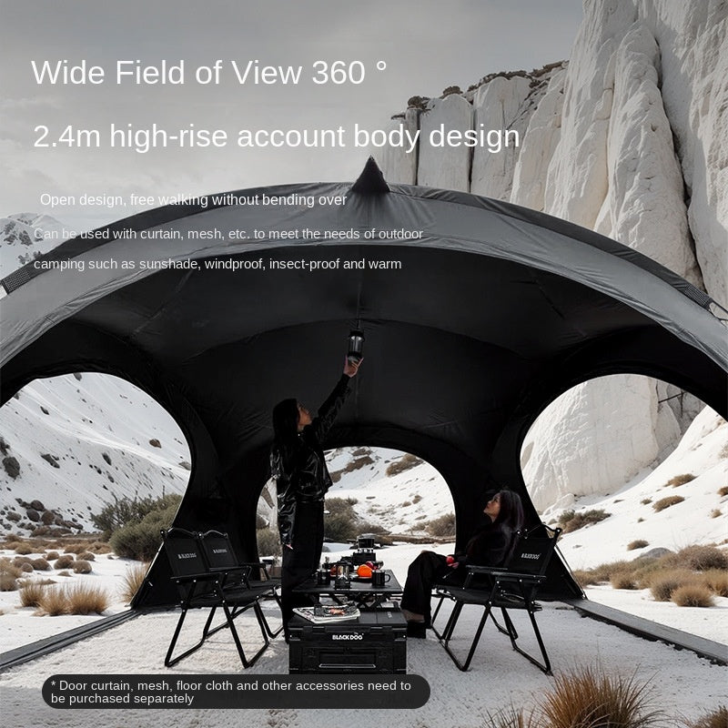 Blackdog WONDERLAND Series Modular Dome Tent Geodesic Style Tactical Black Multiple Setup Large Space Unlimited Connection Outdoor Camping Tent Rainproof