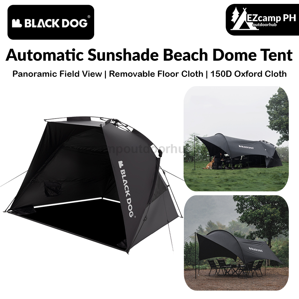 automatic sunscreen tent installation guide BLACKDOG Black Automatic Sunshade Beach Dome Tent Outdoor Canopy – EZcamp Outdoorhub