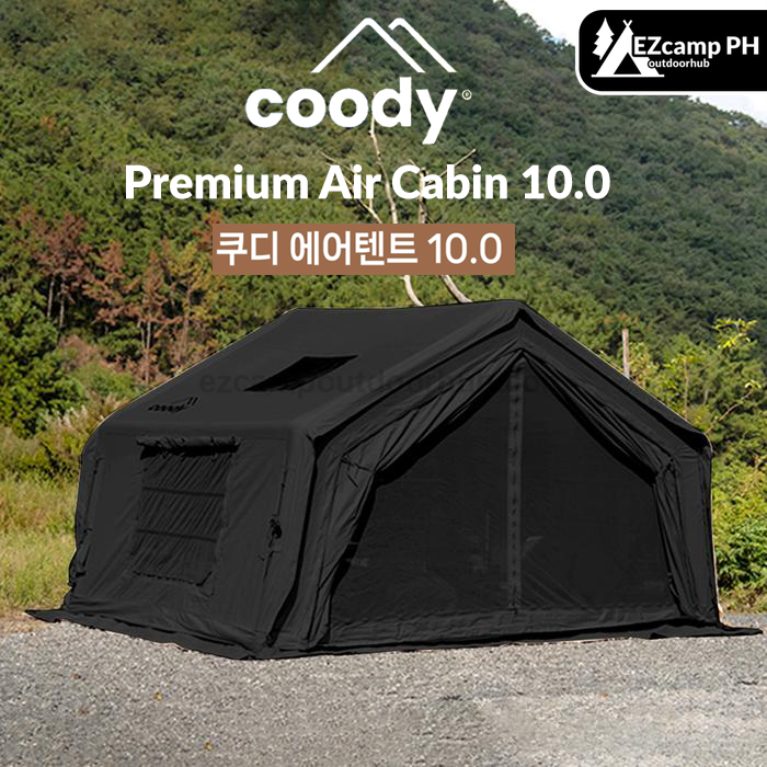 cotton air pole tent Coody AIR Cabin 10.0 Premium 4-6 Persons Inflatable Tent Blended – EZcamp Outdoorhub