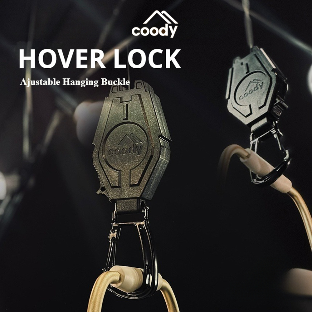 Coody HOVER LOCK Adjustable Hanging Buckle Portable Multipurpose 120cm Cable Length Up To 2kg Max Weight Capacity Outdoor Camping Accessories