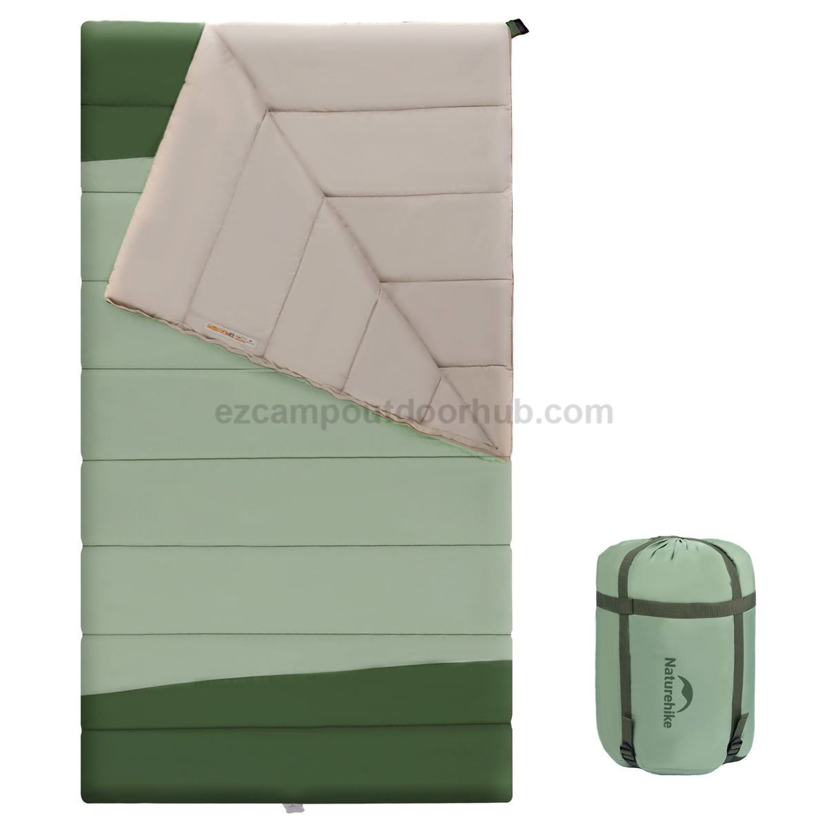 Naturehike YC300 Square Envelope Sleeping Pad Portable Lightweight Extra Wide Comfortable Widened Mattress Cotton Outdoor Camping