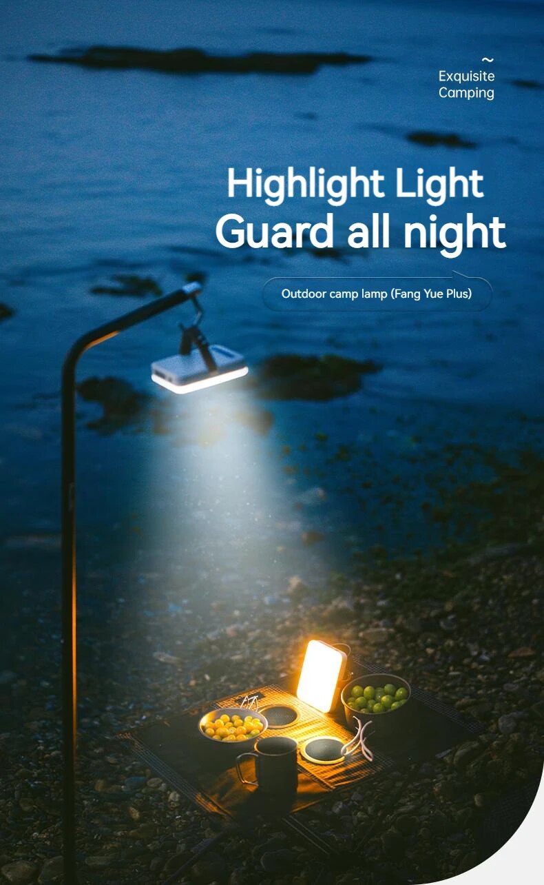 Naturehike MOONLIGHT PLUS High Power Camping Lamp Tent Lantern 11000mAh Battery LED Light 1100 Lumens 20W Flashlight USB Powerbank Waterproof IP54