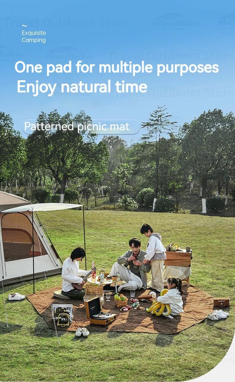 Naturehike Ultrasonic Hexagon Picnic Mat Outdoor Portable Lightweight Hexagonal Pad Large Area 5-6 Persons Damp-Proof Mat Machine Washable Tent Mat