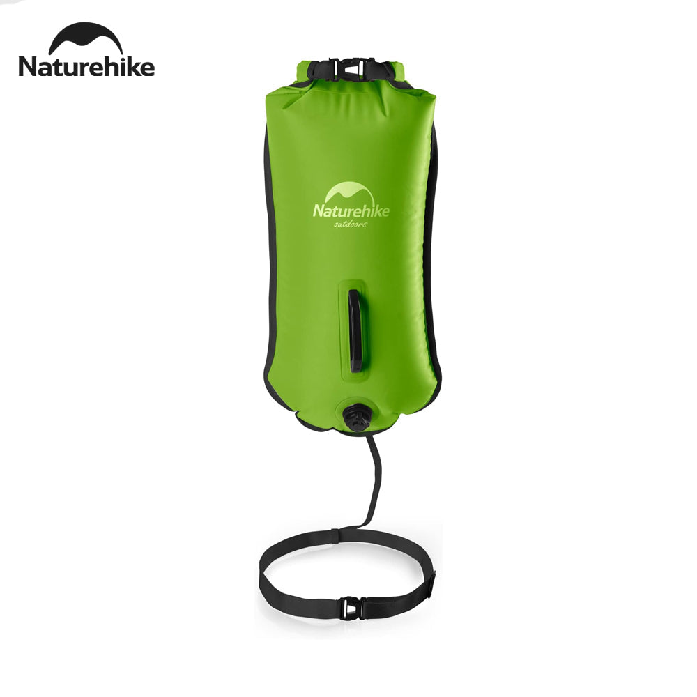 Naturehike Inflatable Waterproof Aqua Dry Bag 18-28L Capacity Floating Swimming Air Inflatable Storage Bag Nylon PVC Material Outdoor Beach Camping