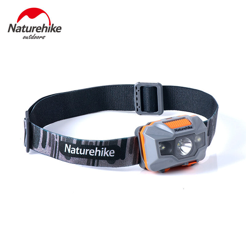 Naturehike Rechargeable Headlamp Portable Ultralight Head Torch 45° Adjustable Angle USB Charging Max 150 Lumens 1200mAh Lithium Battery IPX4 Waterproof