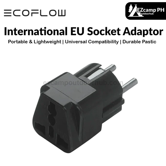 EcoFlow International EU Socket Adaptor Portable Lightweight Multipurpose Adapter Accessories Universal Compatibility Efficient Charging