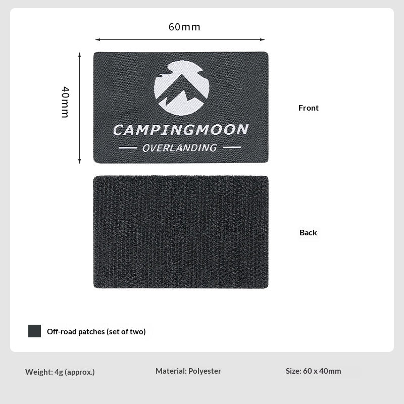 Campingmoon Outdoor Camping Velcro Leather Logo Patch Label for Backpack Tent Bag Gear Accessory