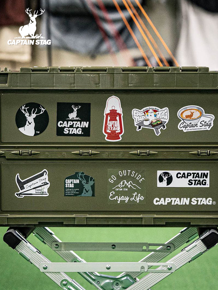 CAPTAIN STAG UM-1524/25/26 Brand Decal Portable Lightweight Vibrant Design Stickers Durable Resistant To Fading Polyvinyl Chloride Resin