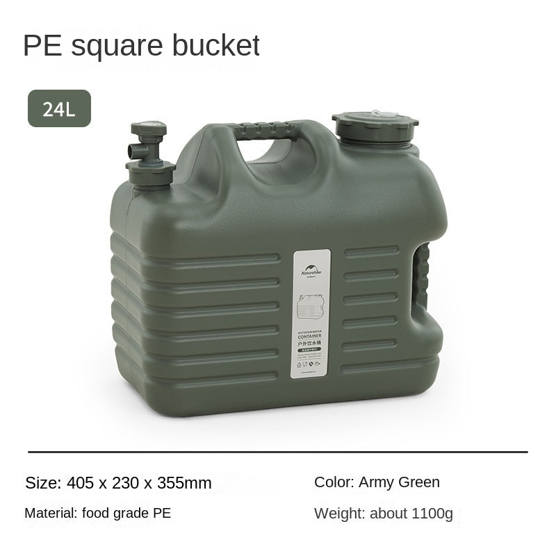 Naturehike Portable Water Bucket Outdoor PE Food Grade Plastic Liquid Bottle Container With Faucet Drinking Water Storage Tank Camping Hiking Beach Picnic Travel Heavy Duty Original Nature Hike