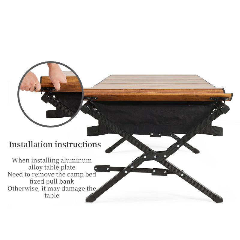 Naturehike XJC03 Folding Camping Bed Portable Ultralight Sleeping Army Cot With Side Storage Bag 150kg Max Load X-Type Aluminum Alloy Support Outdoor