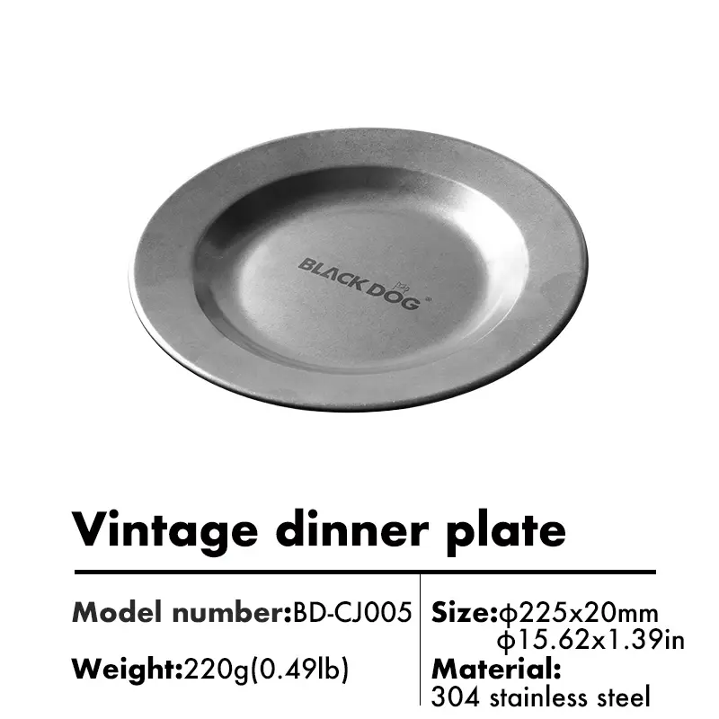 BLACKDOG Premium Black Enamel Coated Tableware Cup Dish Plate Bowl Dinnerware Mug Glass Glazed Glossy Finish Elegant Utensil Kitchen Picnic Tools Equipment Camping