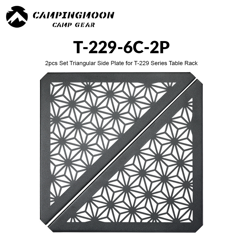 Campingmoon T-229 Series Stackable Floor Rack Outdoor Camping Connecting Multifunctional Steel Black Portable Folding Layered Table Shelf Hiking Picnic Travel Heavy Duty Original Camping Moon