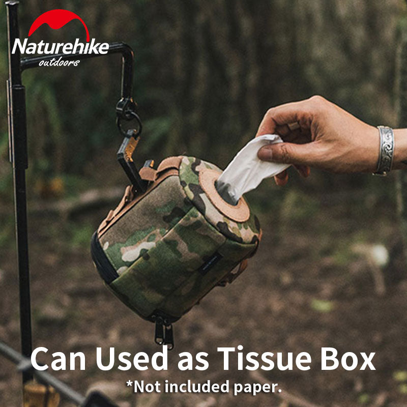 Naturehike Camouflage Air Tank Cover Ultralight Gas Butane Tank Protect Cover for 230g 250g 450g Tissue Box Outdoor Accessories Tool Camouflage Color