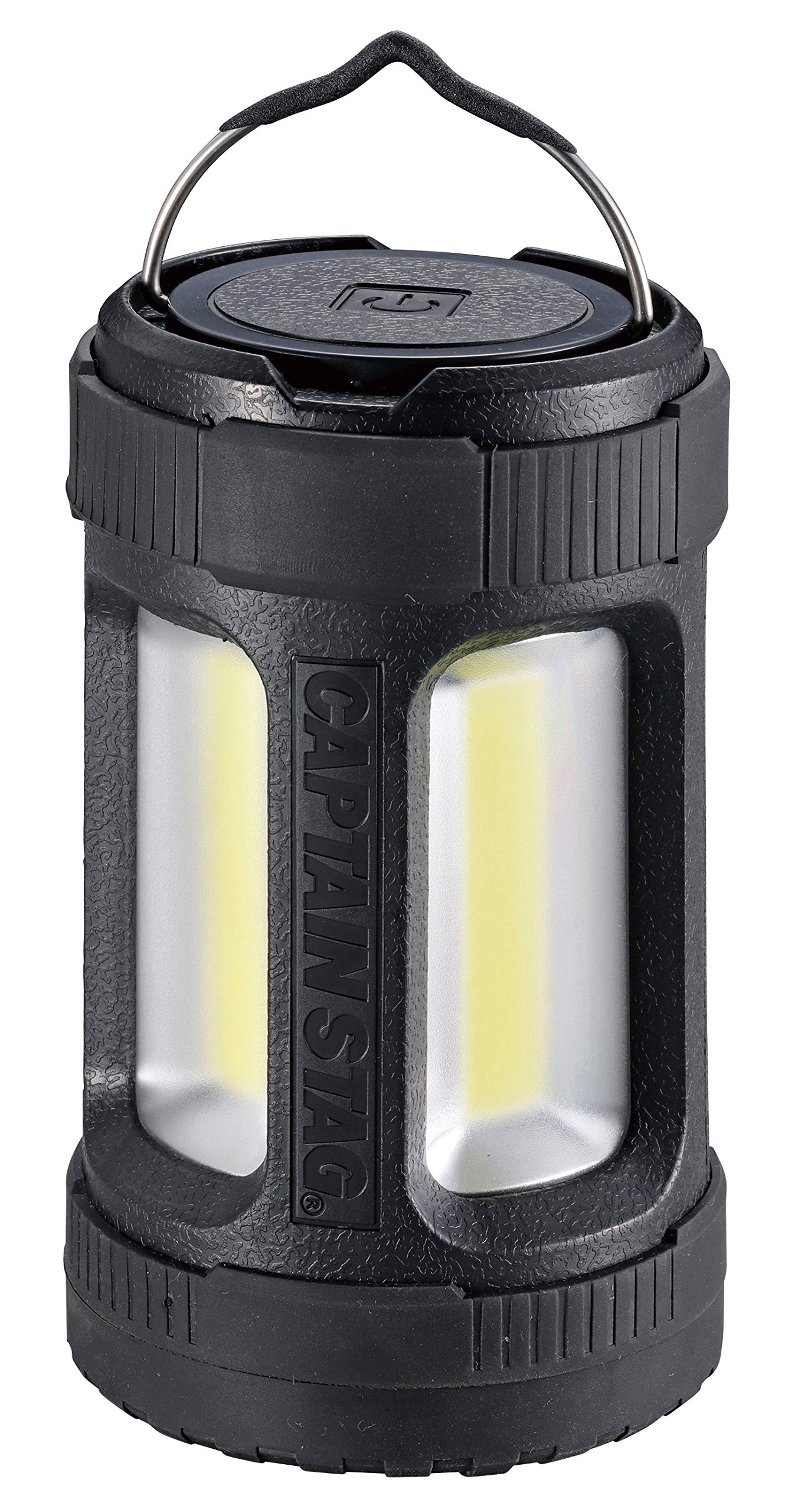CAPTAIN STAG UK-4063 Mini Raijin COB Lantern Black Thunder God Bright LED Camping Light 3 AA Battery Powered